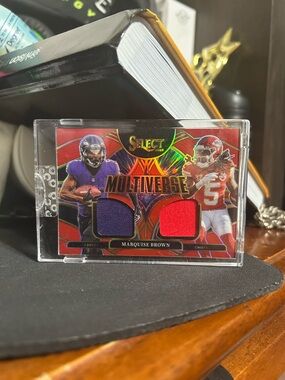 Multiverse Marquise Brown Dual Patch Card - Purple & Red